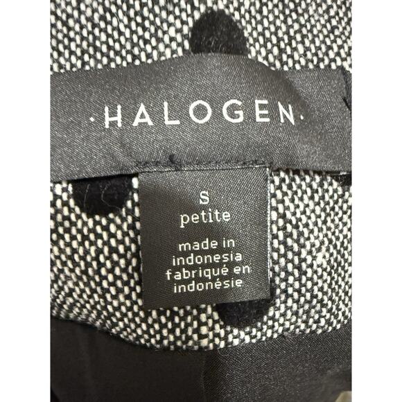 Halogen Women’s Polka Dot Ruffled Trench Coat Double Breasted Size S Petite - Picture 10 of 12